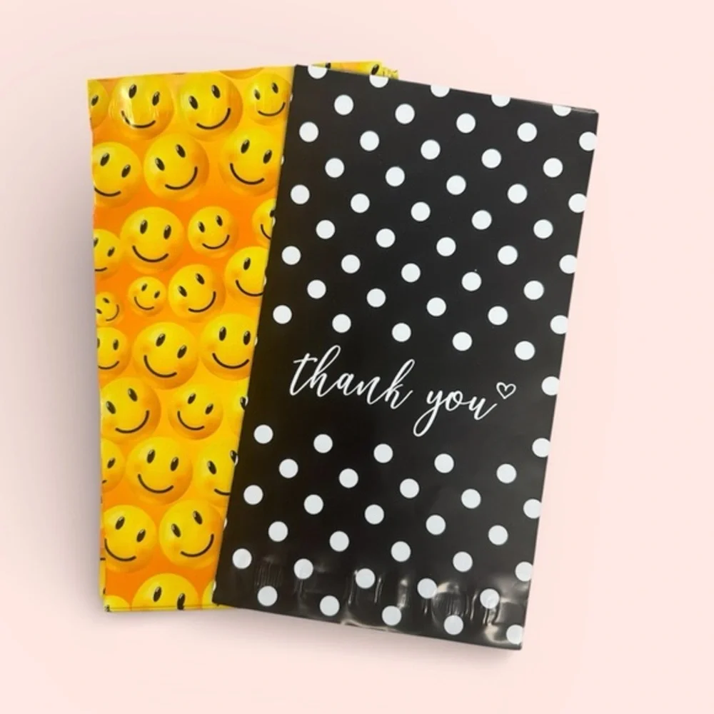 (10) 6x9 Happy Face & Thank You Poly Mailers (Pack #9)